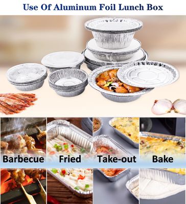 Heat Resistant Eco-Friendly Hygienic Aluminium Foil Lunch Box for Food Packaging