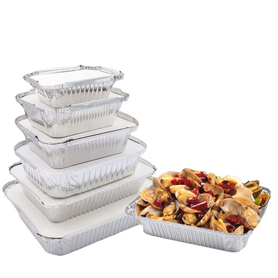 Disposable Aluminum Foil Lunch Box Small Hot Pot Takeout Pot With Grilled Fish Aluminum Foil Meal Heated