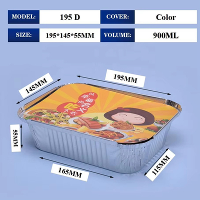 Disposable Aluminum Foil Lunch Box Small Hot Pot Takeout Pot With Grilled Fish Aluminum Foil Meal Heated