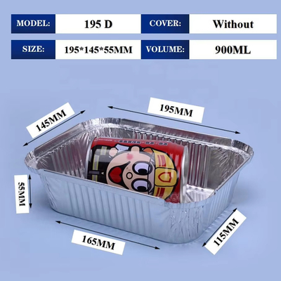 Disposable Aluminum Foil Lunch Box Small Hot Pot Takeout Pot With Grilled Fish Aluminum Foil Meal Heated