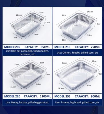 Food-Grade Customizable Partitioned Aluminum Foil Lunch Box for Catering Industry