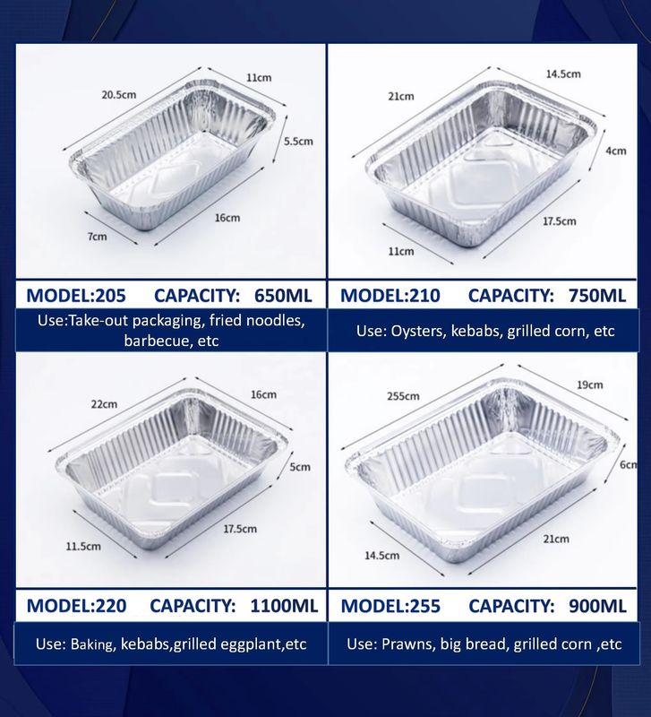 Food-Grade Customizable Partitioned Aluminum Foil Lunch Box for Catering Industry