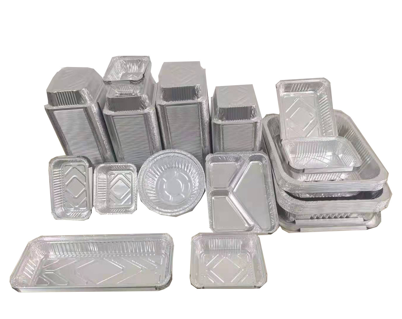 Customized Aluminum Foil Lunch Box 195d 900ml 195*145*55mm