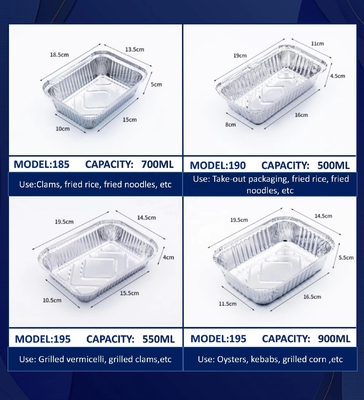 Custom Aluminum Foil Lunch Box with Foil Cover Microwave Safe